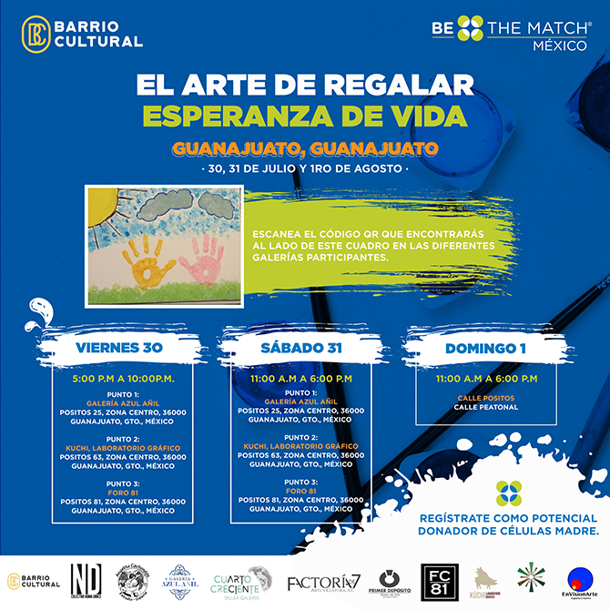 El arte de regalar esperanza de vida: En Guanajuato Be The Match México busca registrar posibles donadores de células madre.